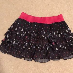 justice girls star patterned skort